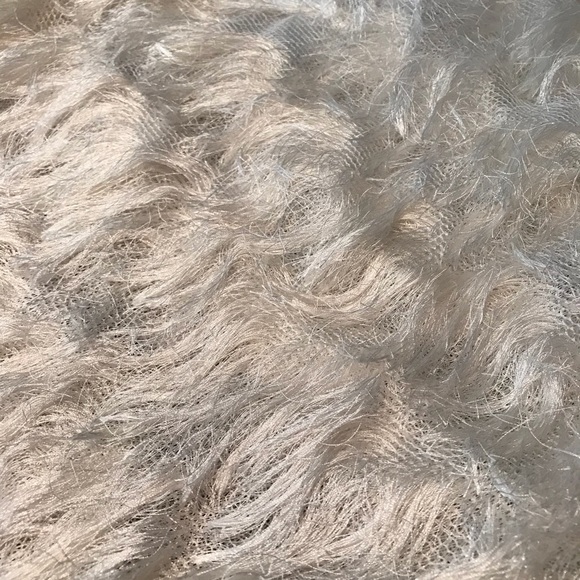 Cream Eyelash Long Lace Mesh Top C104 - Picture 4 of 4